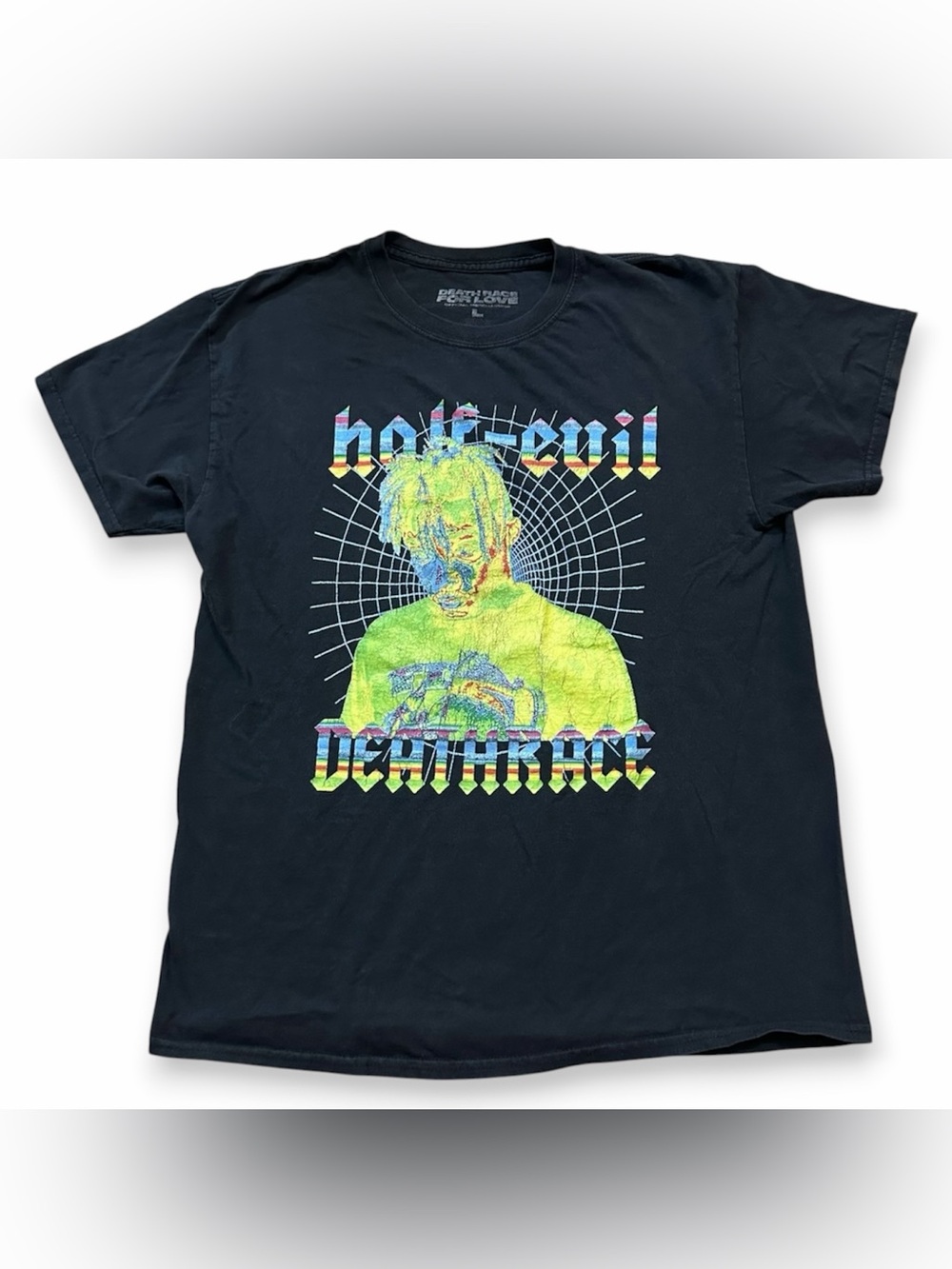 JUICE WRLD HALF EVIL DEATH RACE FOR LOVE T-Shirt Tee 999 Club
